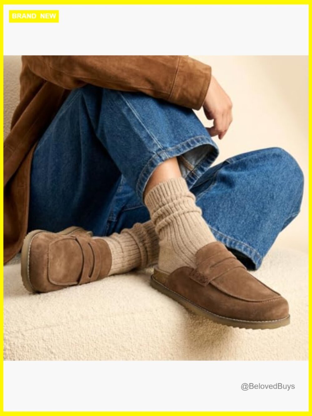 Penny Clog Mule Suede Slip-On Memory Foam Cork Footbed Flexible Outsole - Picture 2 of 7